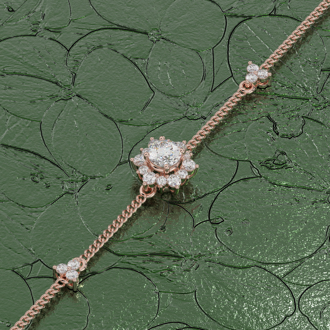 Diamond Flower Bracelet