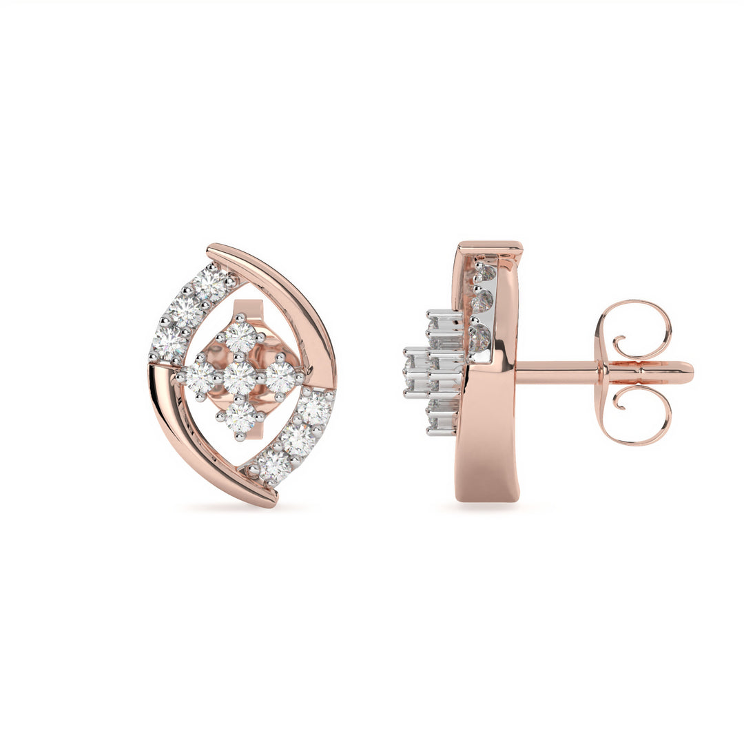 Delicate Diamond Stud Earring