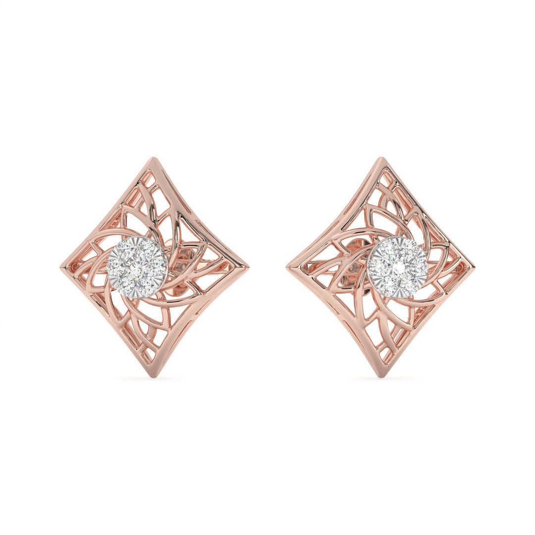 Graceful Multiwear Diamond Stud Earrings