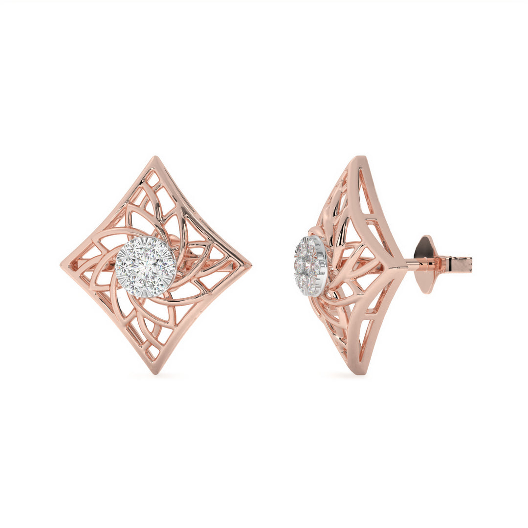 Graceful Multiwear Diamond Stud Earrings