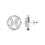 Load image into Gallery viewer, Louise - Floral geometric diamond studs
