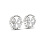 Load image into Gallery viewer, Louise - Floral geometric diamond studs
