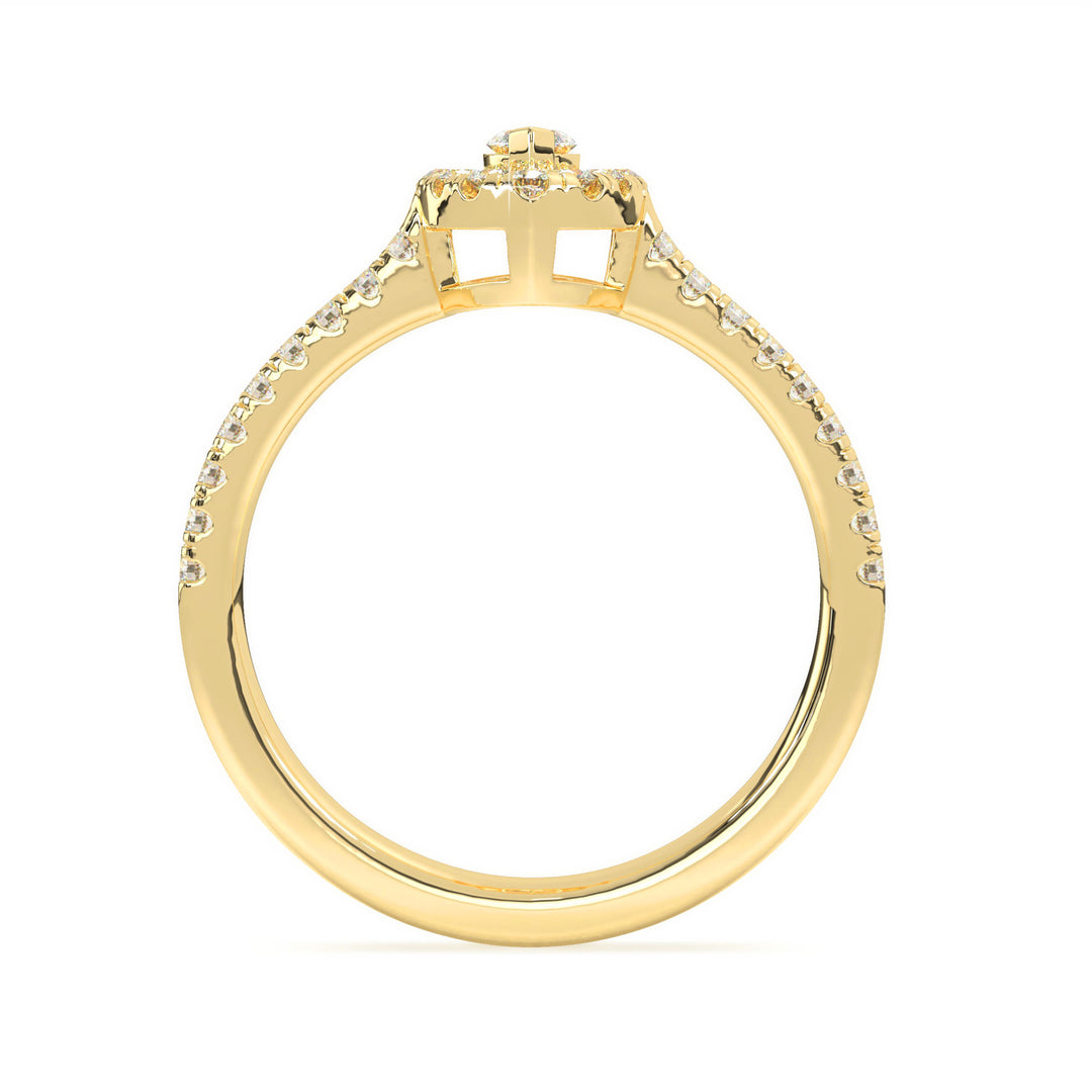 Virginie - Marquise Halo with Pavé