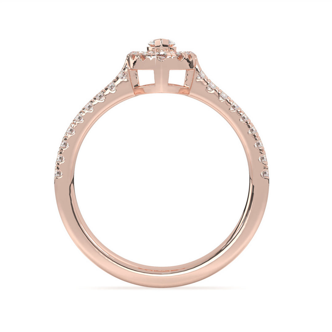 Virginie - Marquise Halo with Pavé