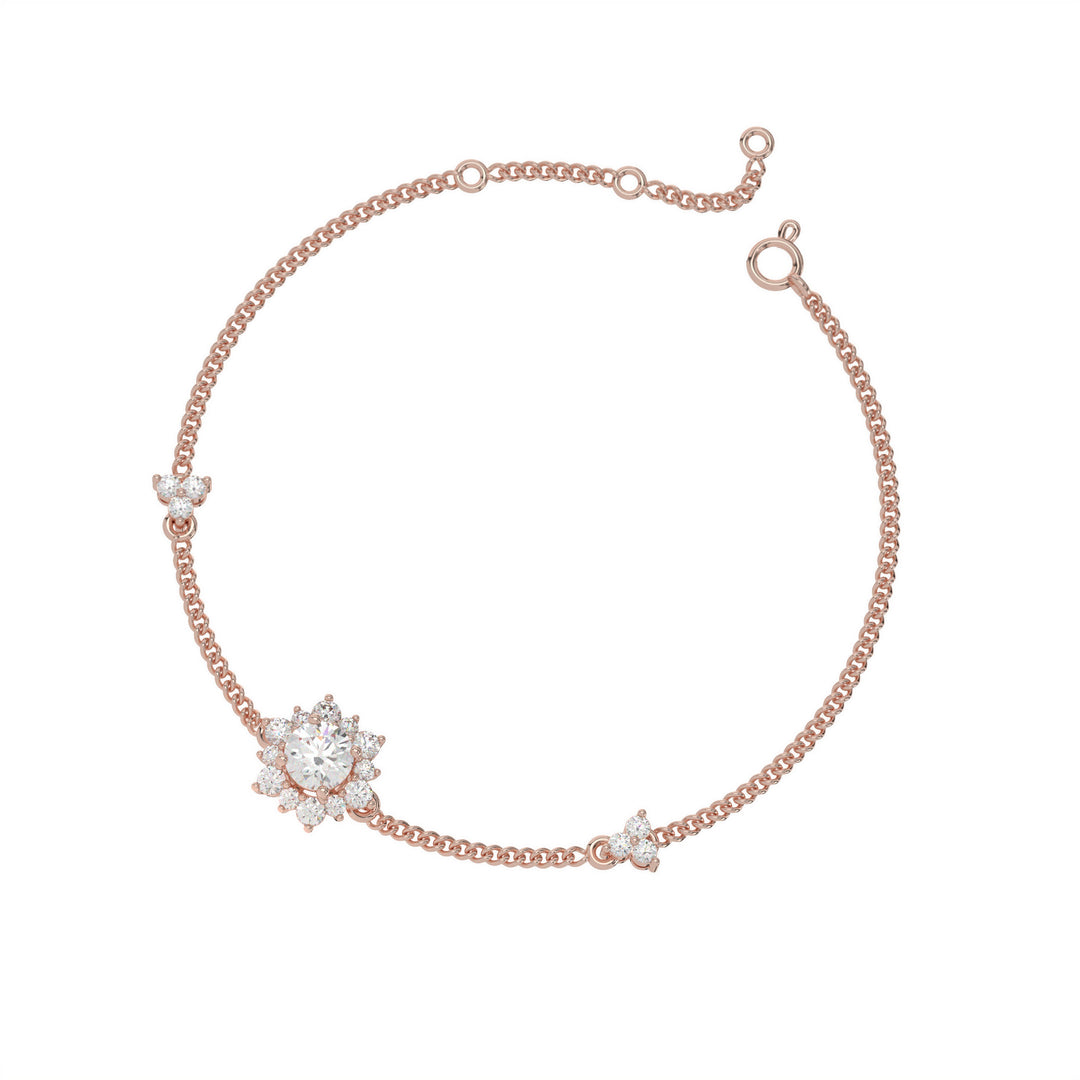 Diamond Flower Bracelet