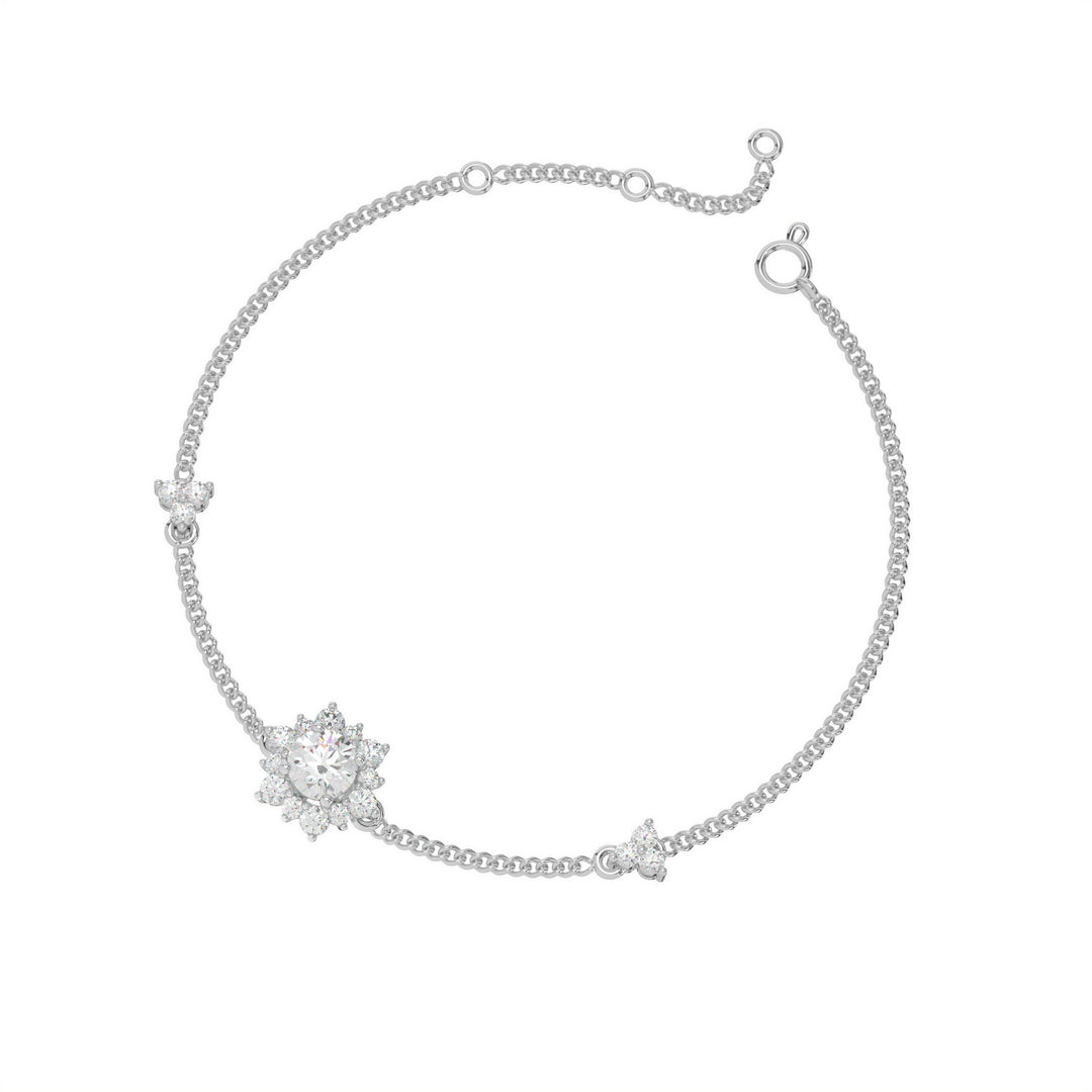 Diamond Flower Bracelet