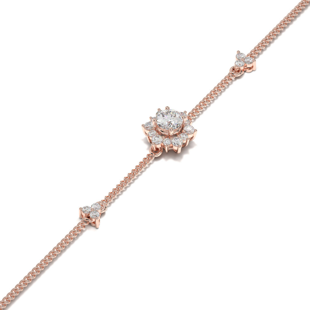 Diamond Flower Bracelet