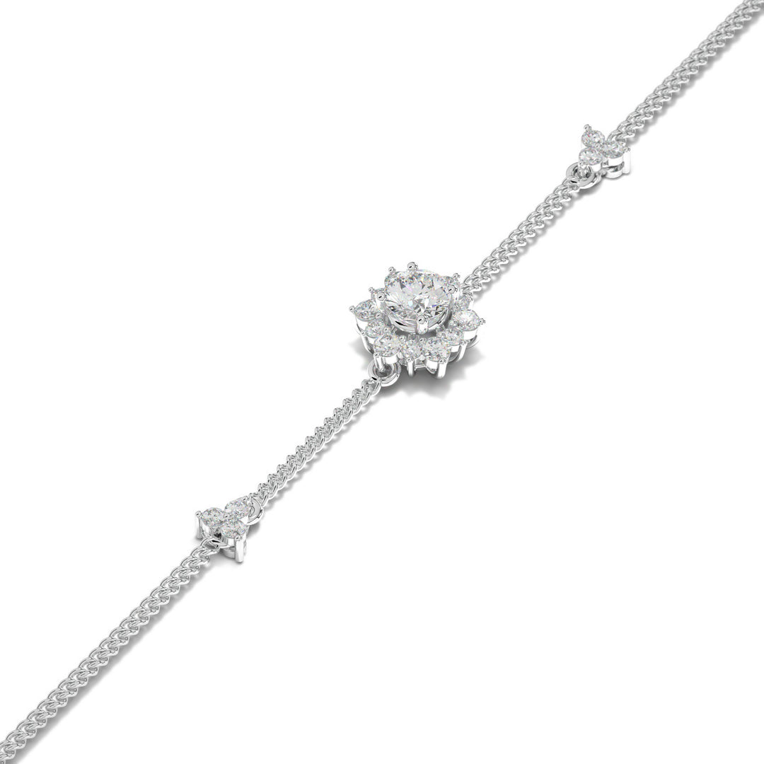 Diamond Flower Bracelet