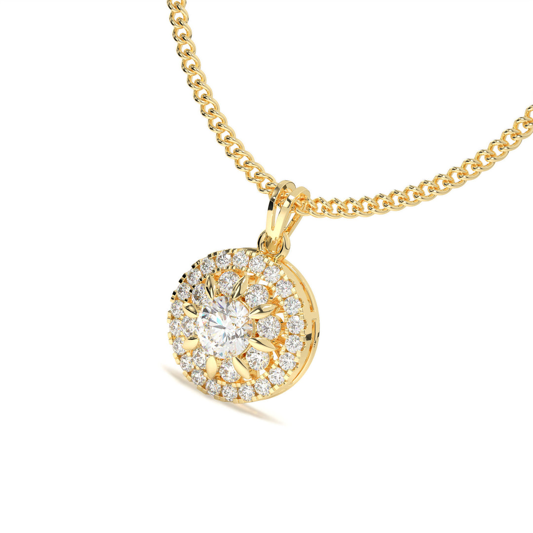 Glimmering Round Pendant