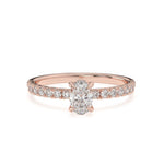 Load image into Gallery viewer, Anna - Oval Solitaire with Hidden Halo and Pavé
