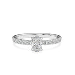 Load image into Gallery viewer, Anna - Oval Solitaire with Hidden Halo and Pavé
