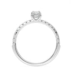 Load image into Gallery viewer, Anna - Oval Solitaire with Hidden Halo and Pavé
