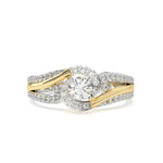 Load image into Gallery viewer, Lïa  - 4 Claw Round Solitaire with Accent Stones
