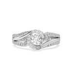 Load image into Gallery viewer, Lïa  - 4 Claw Round Solitaire with Accent Stones
