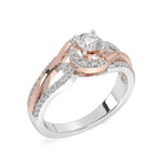 Load image into Gallery viewer, Lïa  - 4 Claw Round Solitaire with Accent Stones
