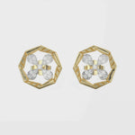 Load and play video in Gallery viewer, Louise - Floral geometric diamond studs
